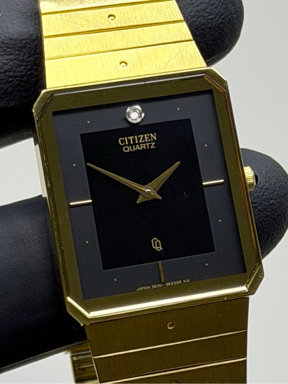 Citizen CQ Diamond 3620-361415 Gold-Tone 24mm Vintage men’s Tank Watch
